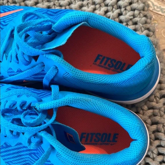 Womens Blue and Orange Athletic Shoes - Picture 2 of 6